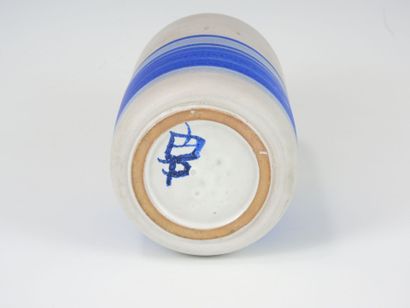VASE-BOUTEILLE en céramique émaillée à décor...