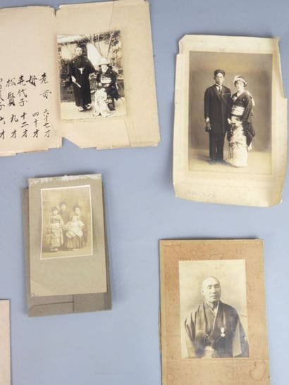 JAPON.
Tirages albuminés.
Rare ensemble de...
