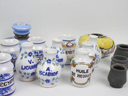 A set of display pieces made of earthenware...