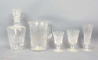 A 47-piece set of Saint-Louis-style cut crystal...