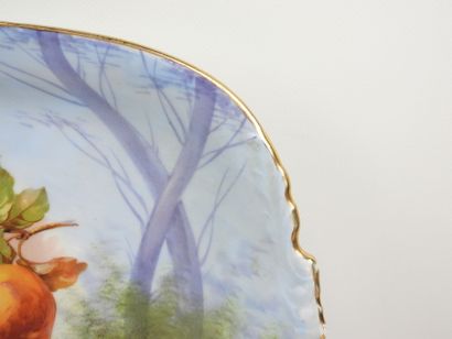 LIMOGES - porcelain dish decorated with a...