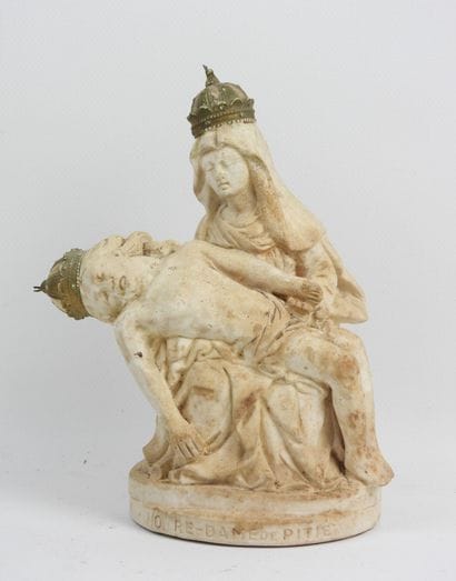 F. ROLLAND - Plaster sculpture depicting...