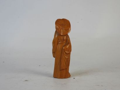 CHINE : 3 shiva en bois et résine. H. : 9...