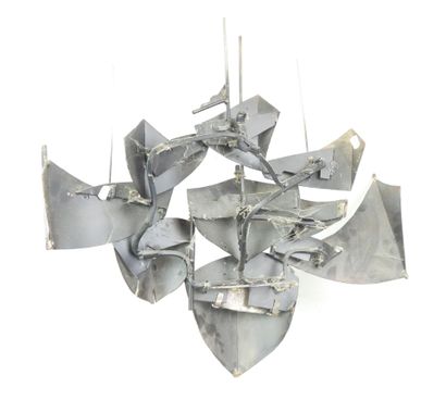 Norbert Daems (XXe - XXIe) Applique bateau...