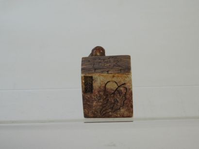 CHINE : Netsuke personnage en résine ? signé...