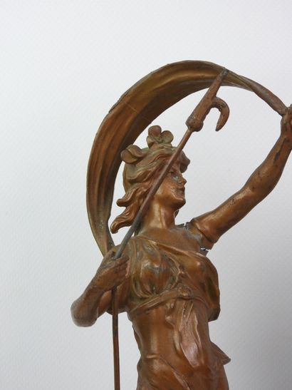 Two life-size figures representing the allegories...