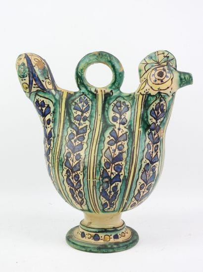 North Africa - Ceramic rooster-shaped jug...