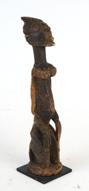 Statue d'ancêtre en bois dur sculpté, DOGON,...