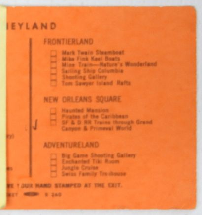 DISNEYLAND - Set of four booklets for Disneyland...