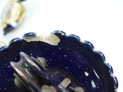 Decorated earthenware suspension elements...