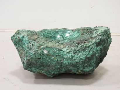 Important vide-poche en malachite. H.: 25...