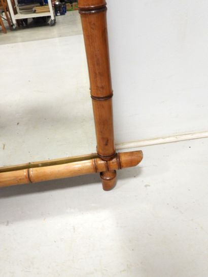 Rectangular bamboo-style mirror, mercury...
