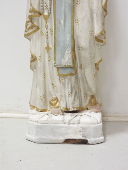 Our Lady of Lourdes, made of polychrome plaster...