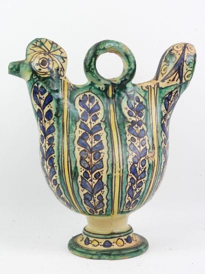 North Africa - Ceramic rooster-shaped jug...