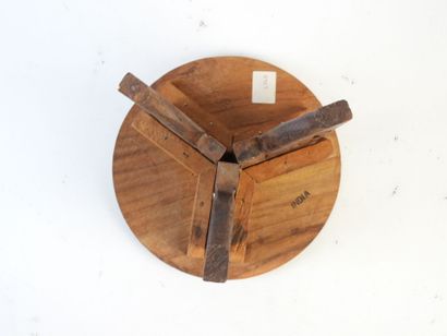 INDOCHINE : miroir triptyque en palissandre,...