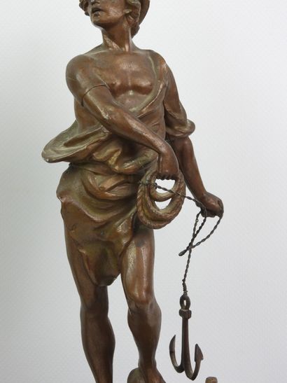 Two life-size figures representing the allegories...
