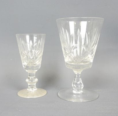 A 47-piece set of Saint-Louis-style cut crystal...