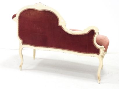 Banquette style Louis XV en bois mouluré...