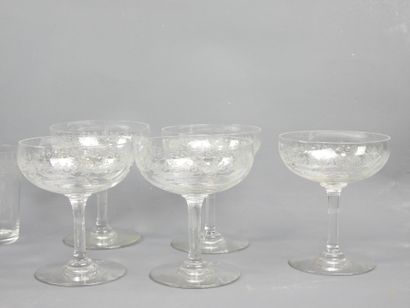 BACCARAT - 17-piece Sévigné crystal glass...