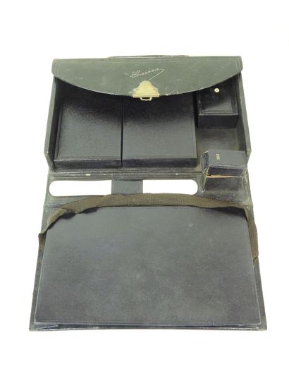 Rectangular DOCUMENT CASE made of black coated...