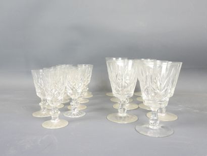 A 47-piece set of Saint-Louis-style cut crystal...