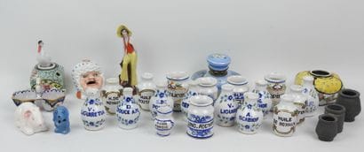 A set of display pieces made of earthenware...