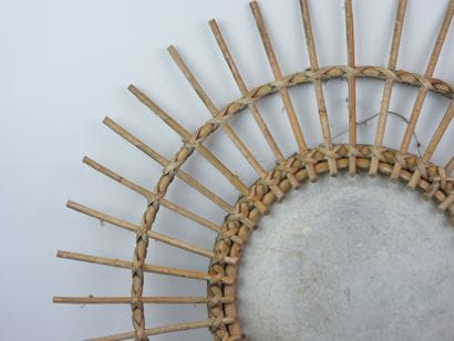 Rattan sun mirror; Diameter: 57 cm (shows...