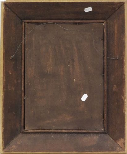 Miroir rectangulaire en fixé sous verre à...