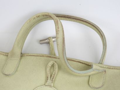 LONGCHAMP - Paris. Sac à main en cuir vert...