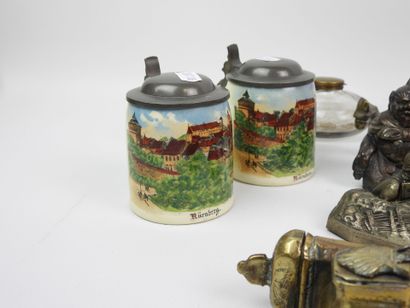 Set of display items made of glass, crystal,...