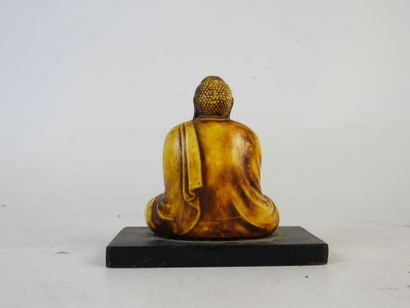 CHINE : 3 shiva en bois et résine. H. : 9...