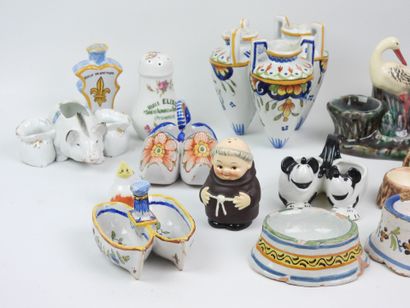 A set of earthenware and porcelain pieces,...