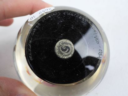 SELKIRK GLASS SCOTLAND. Boule presse-papier...