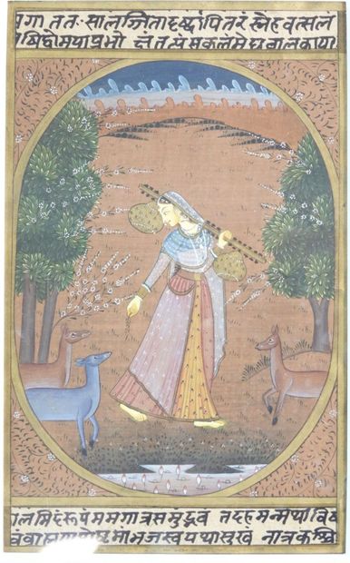 RAJASTHAN, Inde.
Peinture miniature sur feuille...