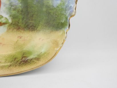 LIMOGES - porcelain dish decorated with a...