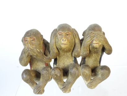 CHINE : réunion de 5 petites sculptures en...