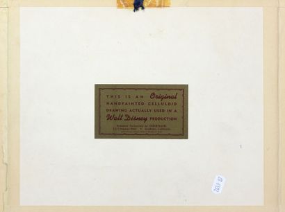 WALT DISNEY. Hand-painted celluloid depicting...