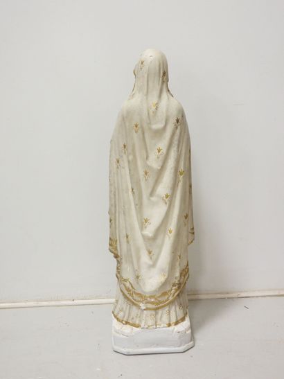 Our Lady of Lourdes, made of polychrome plaster...