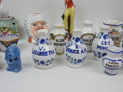 A set of display pieces made of earthenware...