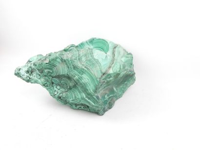 Important vide-poche en malachite. H.: 19...