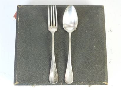 MENAGERE en métal argenté Art Déco de 37...