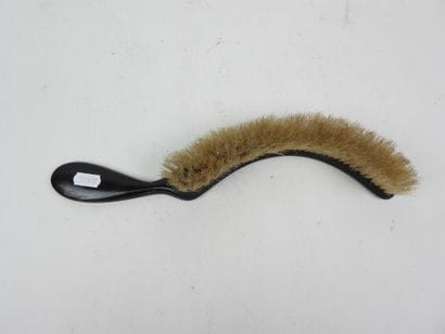 Black-lacquered wooden brush with Far Eastern...