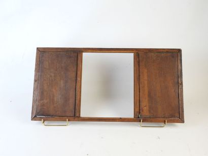 INDOCHINE : miroir triptyque en palissandre,...