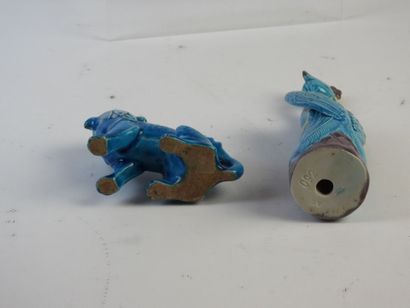 CHINE : Statuettes chien de Fô et Phoenix...