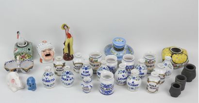 A set of display pieces made of earthenware...