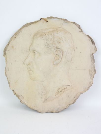 J.J FERNAND HAMAR (1869-1943) Médaillon en...
