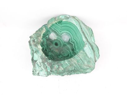 Important vide-poche en malachite. H.: 19...