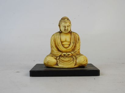 CHINE : 3 shiva en bois et résine. H. : 9...