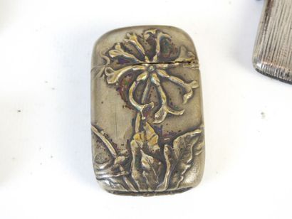 7 BOITES A ALUMETTES en argent 925/1 000...