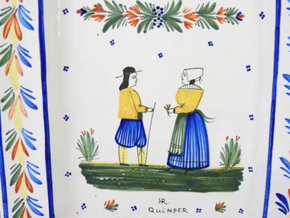 QUIMPER - A set of polychrome earthenware...